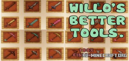 Скачать Willo's Better Tools для Minecraft PE 1.19