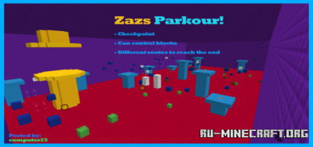 Скачать Zazs Parkour Map для Minecraft PE