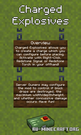 Скачать Charged Explosives для Minecraft 1.19.2