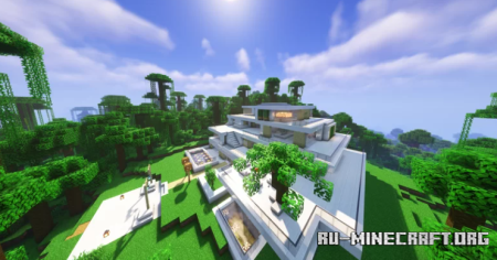 Скачать Modern Minecraft House in Jungle для Minecraft