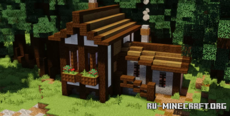 Скачать small white castle in big spruce forest для Minecraft