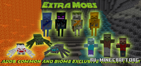 Скачать Extra Mobs для Minecraft PE 1.19