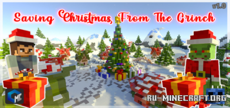 Скачать Christmas Event 2022 - Save Christmas from the Grinch! - Adventure Map для Minecraft PE