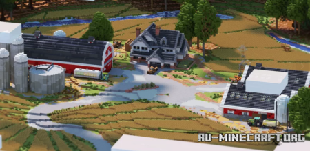 Скачать Pennsylvania farm w. vehicles - Stage Rd для Minecraft