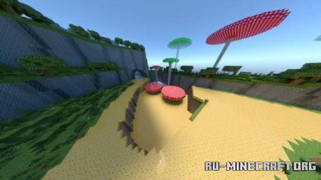 Скачать Грибное ущелье (Гоночный трек) для Minecraft PE