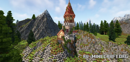 Скачать Fantasy-Medieval Watchtower House для Minecraft