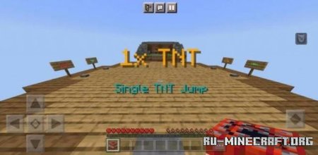 Скачать Тренировка прыжков с ТНТ для Minecraft PE