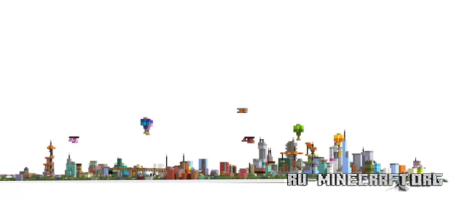 Скачать Miniature 100x100 little city для Minecraft