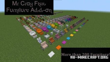Скачать Мебель от Mr Cray Fish для Minecraft PE 1.19