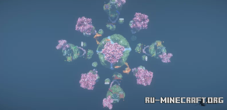 Скачать The Sakura Truce - a Four-Sided Bed Wars Map для Minecraft