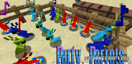 Скачать Party Parrots для Minecraft 1.19.3