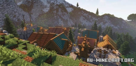 Скачать The Moutains Village by IloChampDeBle для Minecraft
