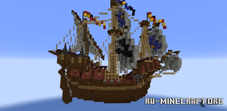 Скачать Medieval Ship Large Carrack - Torkerath для Minecraft