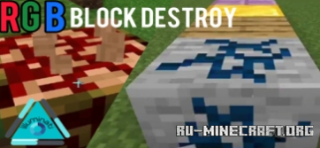 Скачать Радужная анимация разрушения блока для Minecraft PE 1.19