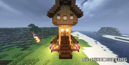 Скачать Simple two-floor house для Minecraft
