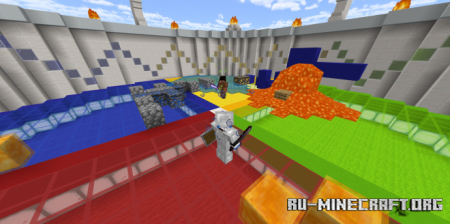 Скачать Гонка с лаки блоками для Minecraft PE