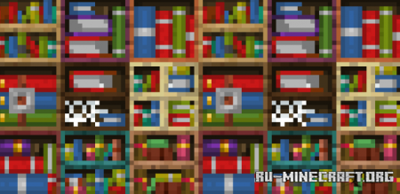 Скачать Новые книжные полки для Minecraft PE 1.19