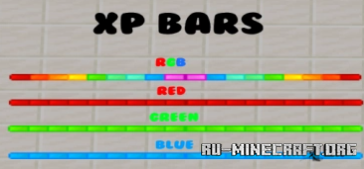 Скачать Цветная полоса опыта для Minecraft PE 1.19