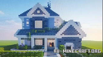 Скачать House Suburban with interior made для Minecraft