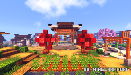 Скачать Японская деревня от Кортезерино для Minecraft PE
