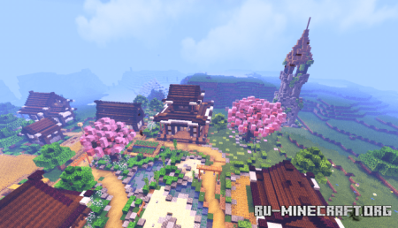 Скачать Японская деревня от Кортезерино для Minecraft PE