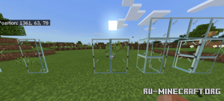 Скачать Стеклянная дверь для Minecraft PE 1.19