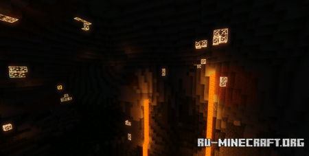 Скачать New Glowing Ores Resource Pack для Minecraft 1.20