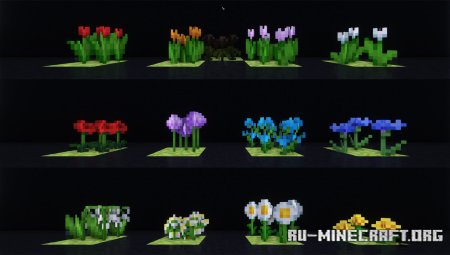 Скачать Bushier Flowers для Minecraft 1.20