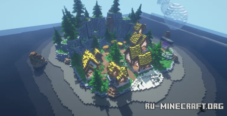Скачать Yellow Village Lobby - Survival Spawn для Minecraft