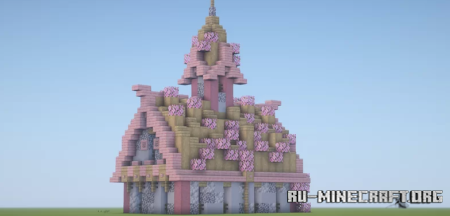 Скачать Medium Pink House With Tower для Minecraft