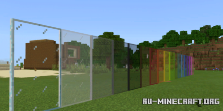 Скачать Чистое соединяющееся стекло для Minecraft PE 1.19