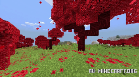 Скачать Разноцветный вишневый биом для Minecraft PE 1.20
