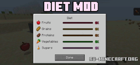 Скачать Diet Mod для Minecraft 1.20.1