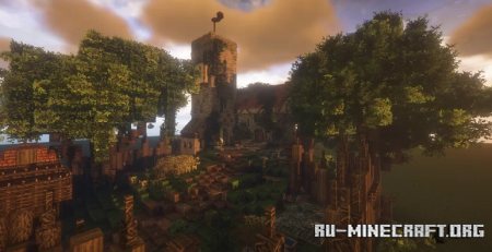 Скачать Fortified medieval Inn для Minecraft