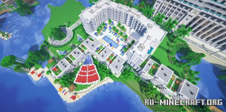 Скачать Beach hotel by pageje67 для Minecraft