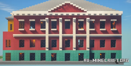  Old house in classicism style with interiors  Minecraft