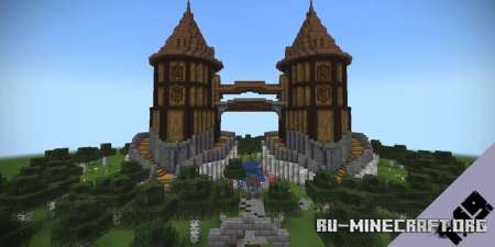 Скачать Mediaval Castle - Golden twins для Minecraft