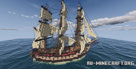 Скачать Frigate Sailing Ship form the 18th centery для Minecraft