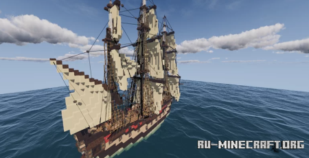 Скачать Frigate Sailing Ship form the 18th centery для Minecraft
