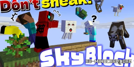 Don't Sneak! Hard Sky Block Challenge  Minecraft