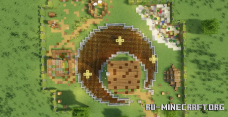  Moon Shaped farm  Minecraft