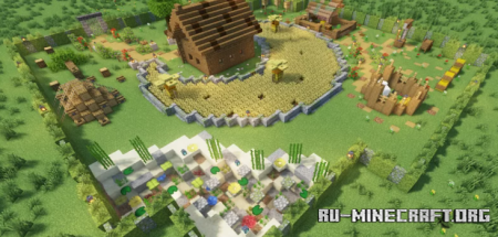  Moon Shaped farm  Minecraft