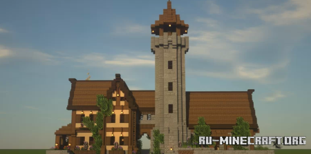  Medieval House with a Tower  Minecraft