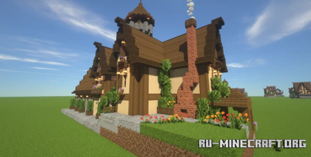  Medieval House with a Tower  Minecraft