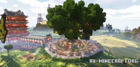  Fantasy Huge Tree Garden  Minecraft