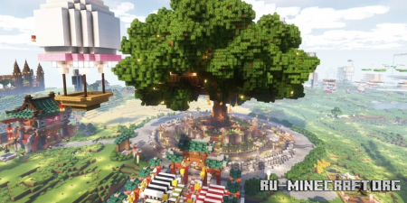  Fantasy Huge Tree Garden  Minecraft