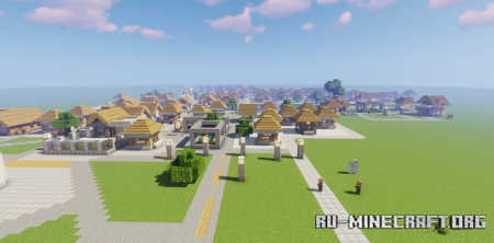  Modern Village City by Wh1tE3 -Build Studio  Minecraft