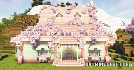 Скачать Cherry and Birch Pastel Minty Manor для Minecraft