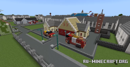 Скачать Fireman Sam: Pontypandy Map для Minecraft PE