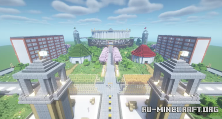  Magic stadium and castle  Minecraft